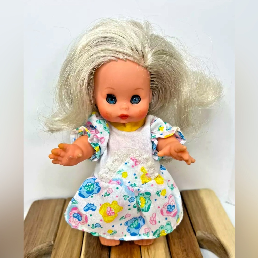 Furga Doll Italy Tina Tilly 6” Blue Eyes Blonde Hair Italian Vintage Outfit RARE